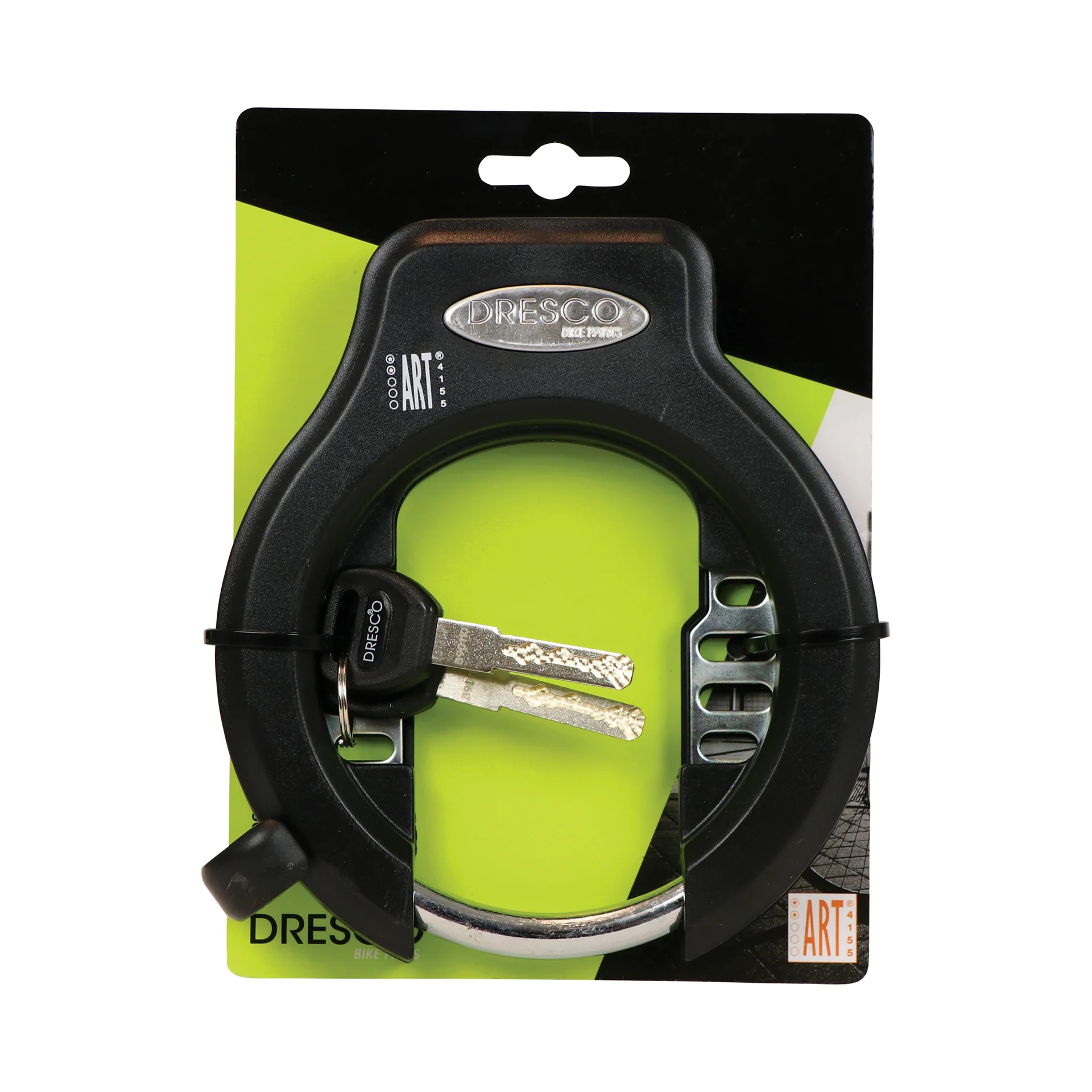 Dresco ringslot Art** zwart, zilver
