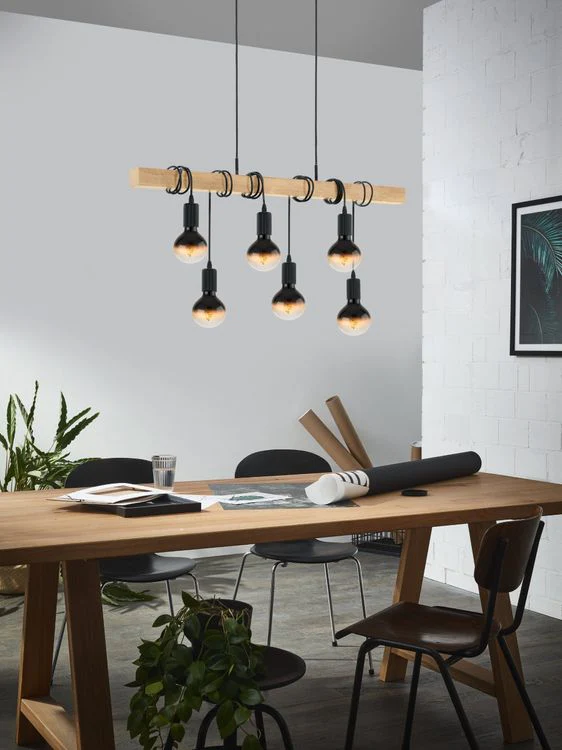 Eglo hanglamp Townshend 6-lichts E27 zwart - Image 3