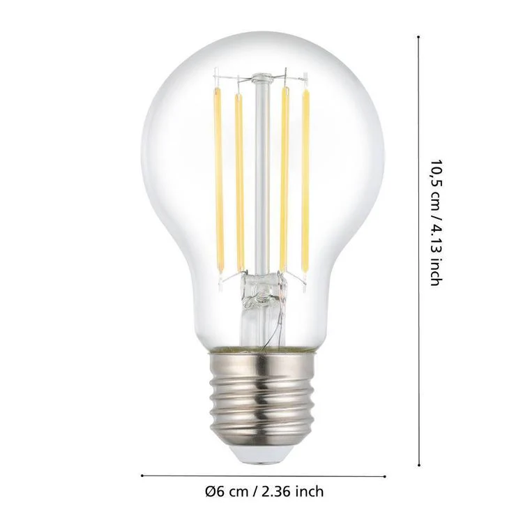 Eglo LED filament globe dimbaar E27 warm wit 9W 1055LM - Image 3