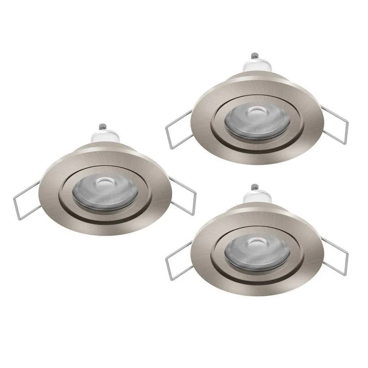 Eglo LED inbouwspot Barranco nikkelmat Ø84mm set van 3 - Image 2