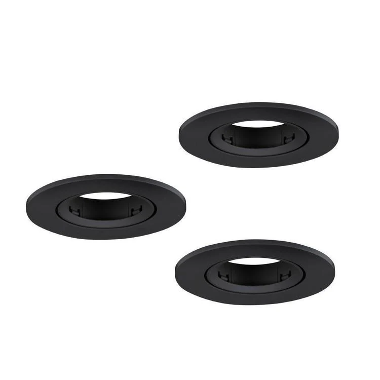 Eglo LED inbouwspot Barranco zwart Ø90mm set van 3 - Image 2