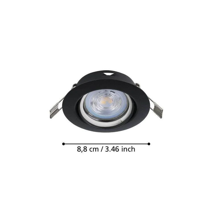 Eglo LED inbouwspot Favazzina zwart Ø88mm set van 3 - Image 7