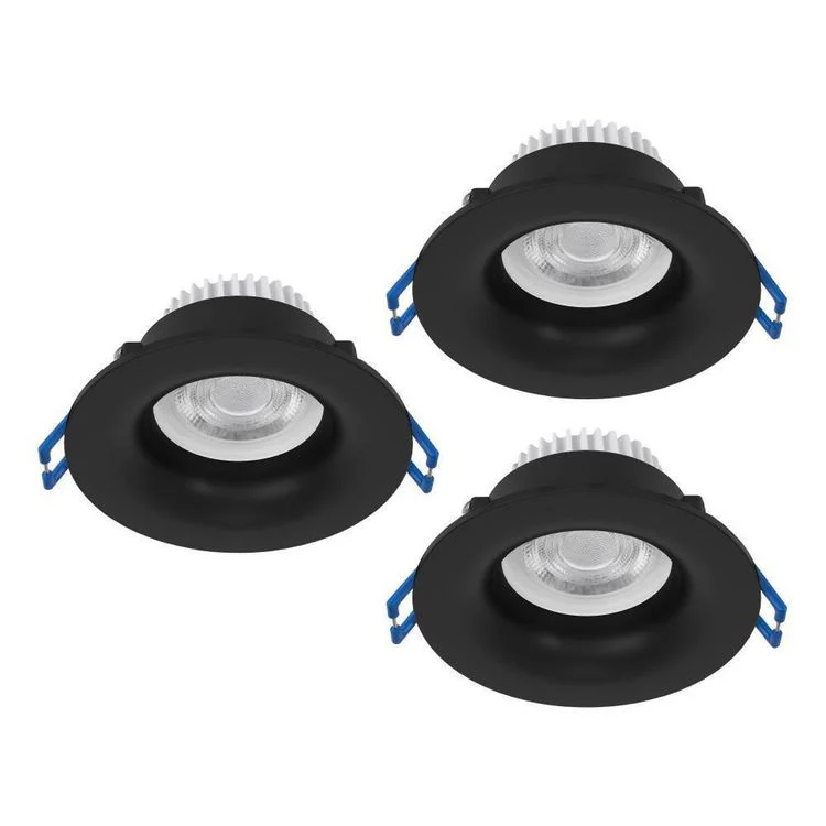 Eglo LED inbouwspot Salabate zwart Ø88mm dimbaar set van 3 - Image 2
