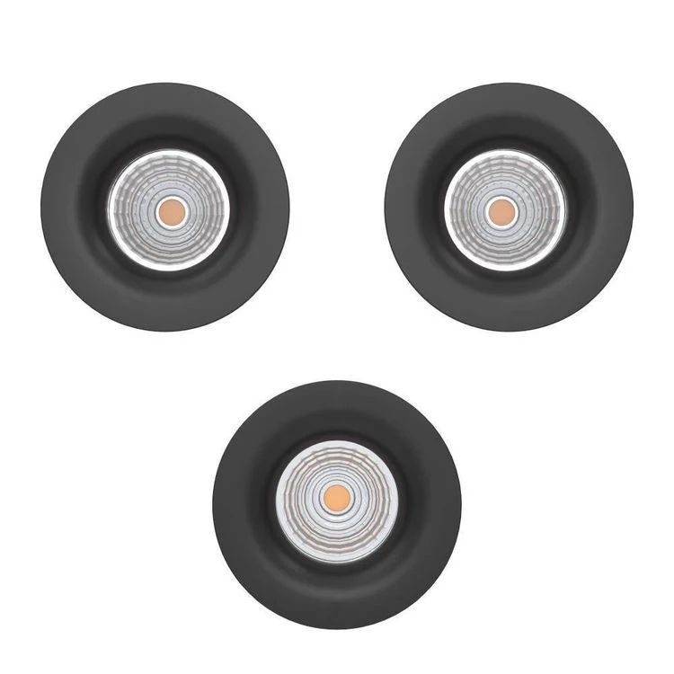 Eglo LED inbouwspot Saliceto zwart Ø88mm dimbaar set van 3 - Image 3