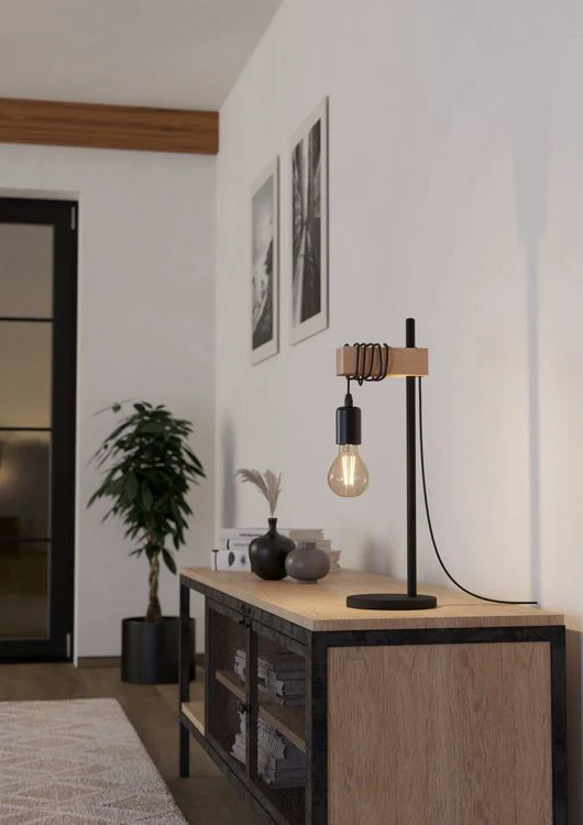 Eglo tafellamp Townshend E27 zwart - Image 3