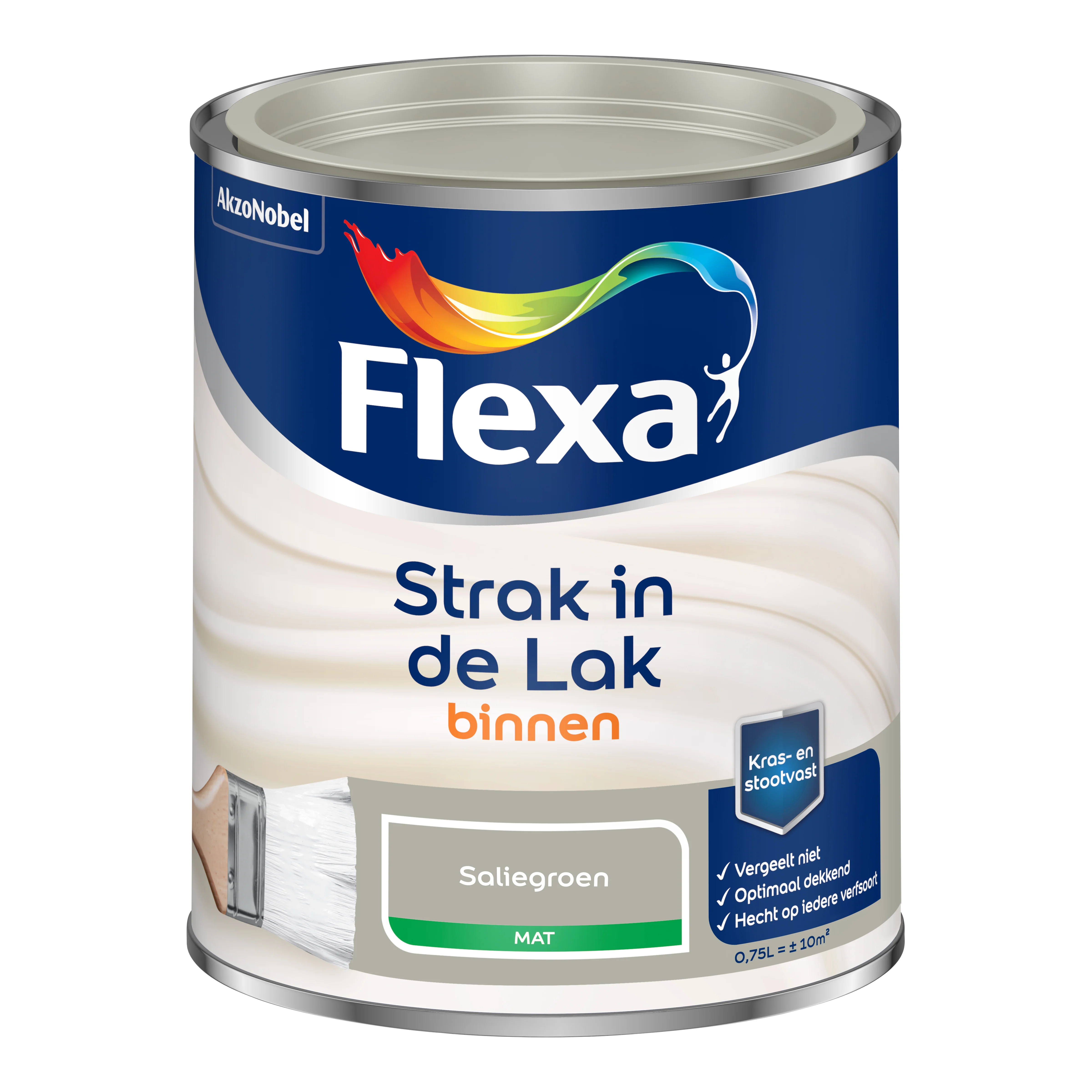 Flexa Strak in de Lak mat saliegroen 750ml