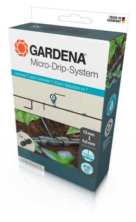 Gardena Micro-Drip-System T-stuk 1/2" 3/16" - Image 3
