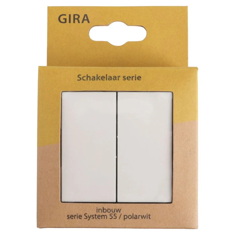 Gira SY55 inbouw schakelaar polarwit - Image 5