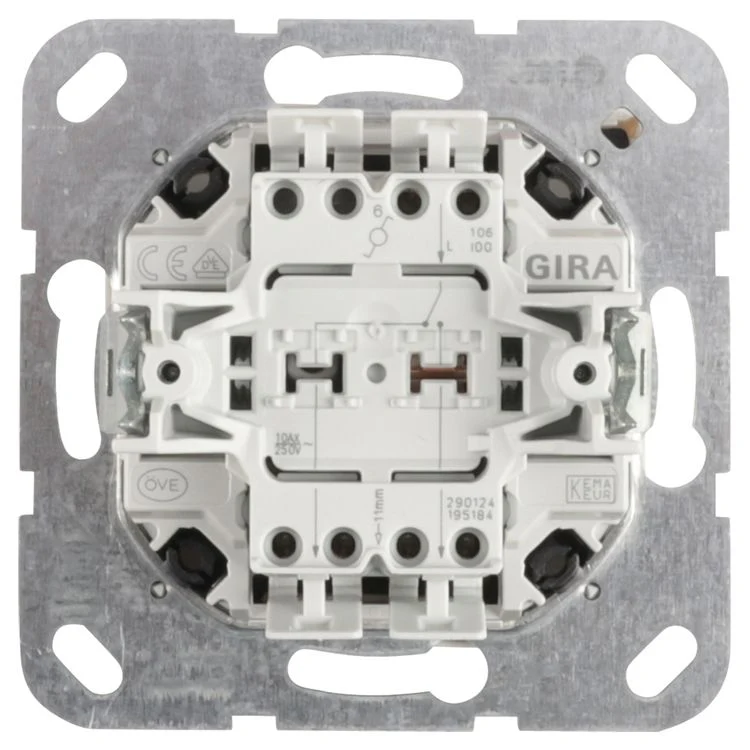 Gira SY55 inbouw schakelaar wissel polarwit - Image 2