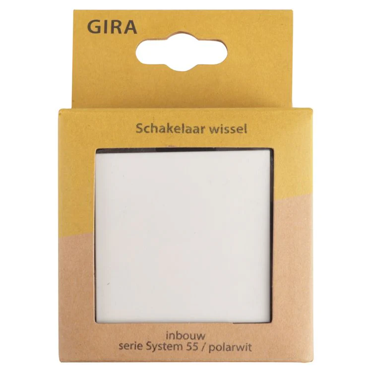 Gira SY55 inbouw schakelaar wissel polarwit - Image 6
