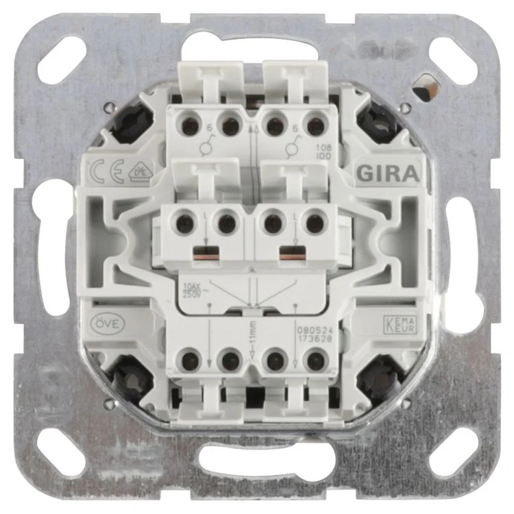 Gira SY55 inbouw schakelaar wissel/wissel polarwit - Image 2