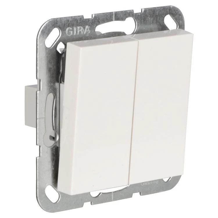 Gira SY55 inbouw schakelaar wissel/wissel polarwit - Image 5