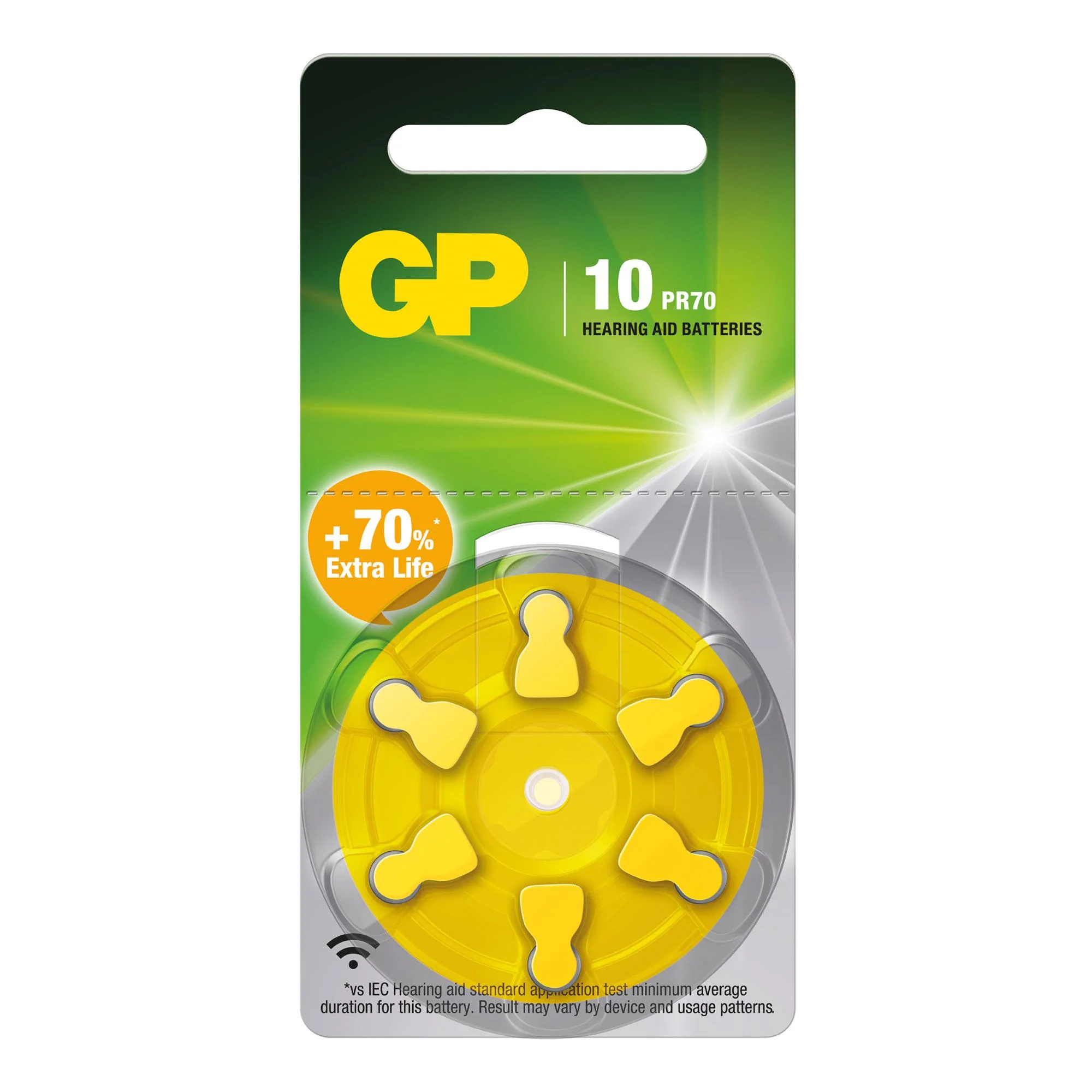 GP gehoorbatterij ZA10 zinc-air 1,45V 6st - Image 2