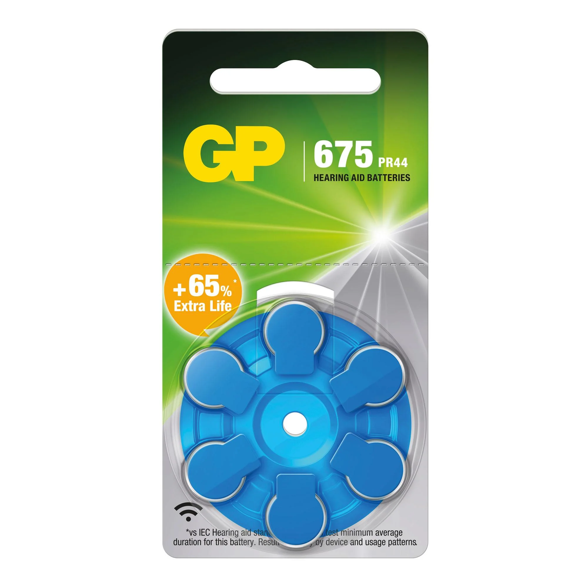 GP gehoorbatterij ZA675 zinc-air 1,45V 6st - Image 2