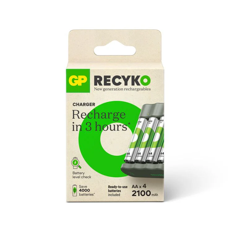 GP Recyko batterij oplader 4x AA B421 5V - Image 4