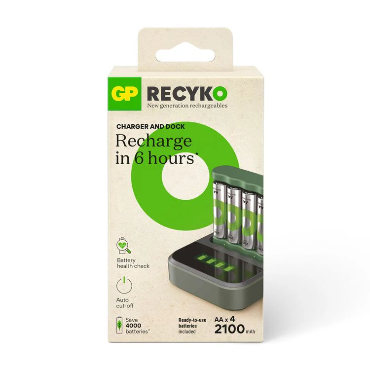 GP Recyko batterij oplader 4x AA B441D 5V - Image 2