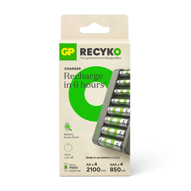 GP Recyko batterij oplader 4x AAA, 4x AA 5V - Image 4