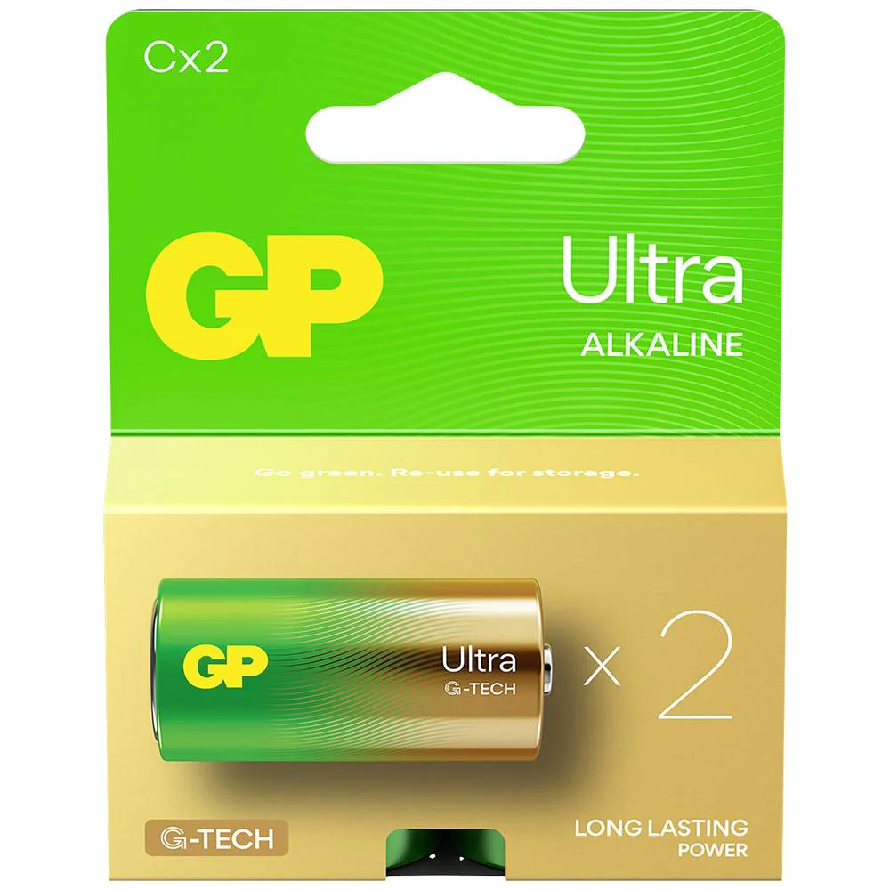 GP Ultra batterij C alkaline 2st - Image 2