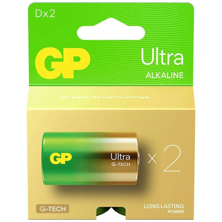 GP Ultra batterij D alkaline 2st - Image 2