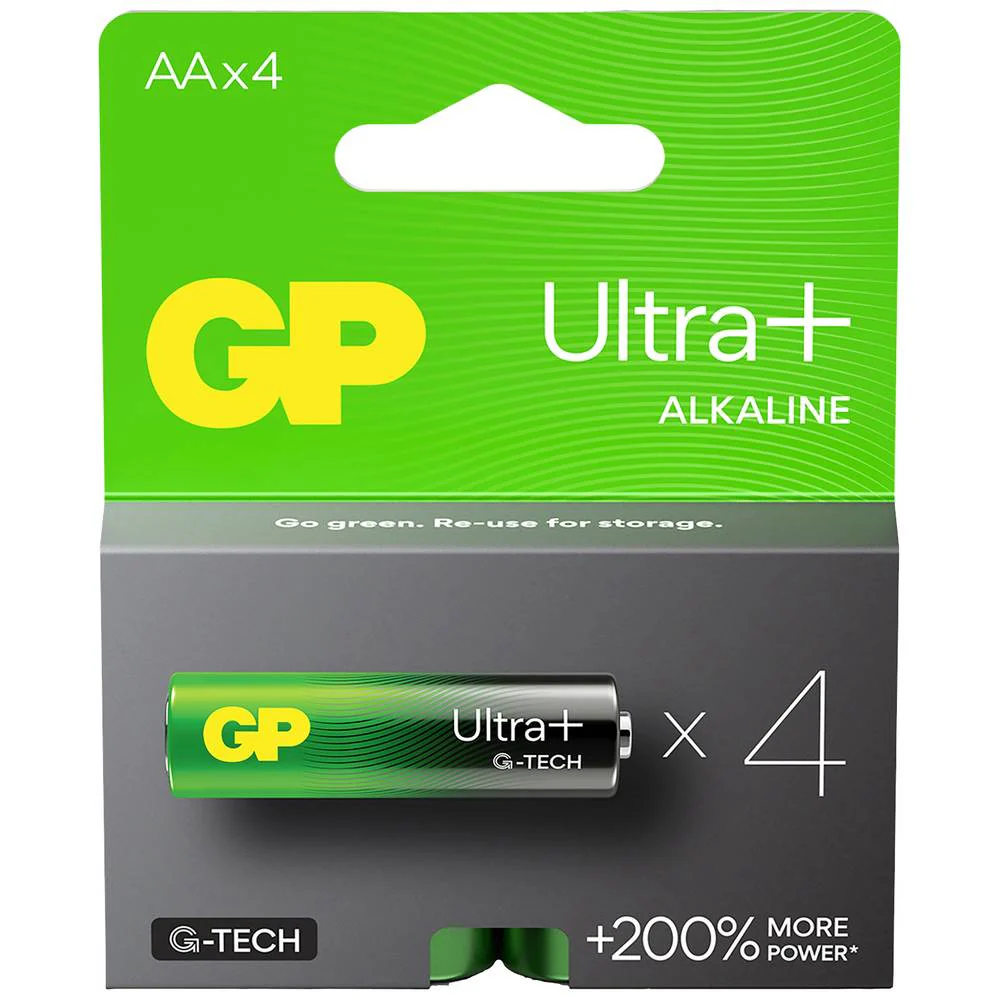 GP Ultra Plus batterij AA alkaline 4st - Image 2