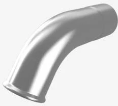 Grovik N85 bocht aluminium 85mm zilver