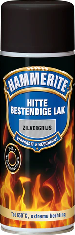 Hammerite Hittebestendig lak zijdeglans grijs 400ml