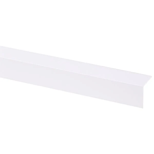 Hoekprofiel kunststof wit 25x25mm 2,6m
