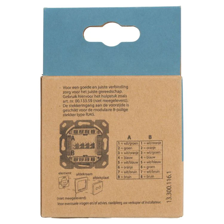 ION Industries V1/J1 contactdoos telefoon/data cat6 zwart - Image 3