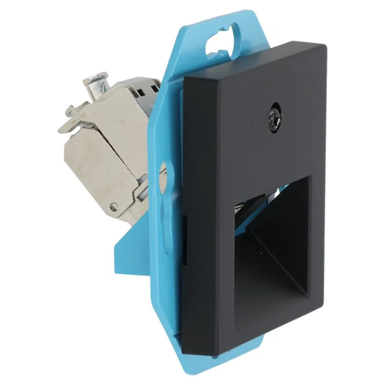 ION Industries V1/J1 contactdoos telefoon/data cat6 zwart - Image 4
