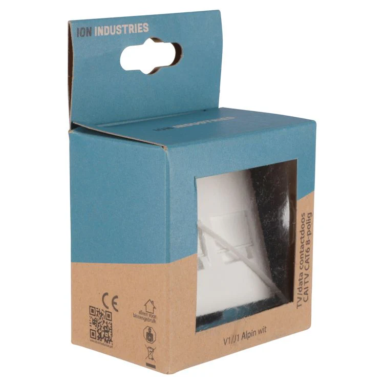 ION Industries inbouw stopcontactdoos TV/CAT6 1-voudig wit - Image 5