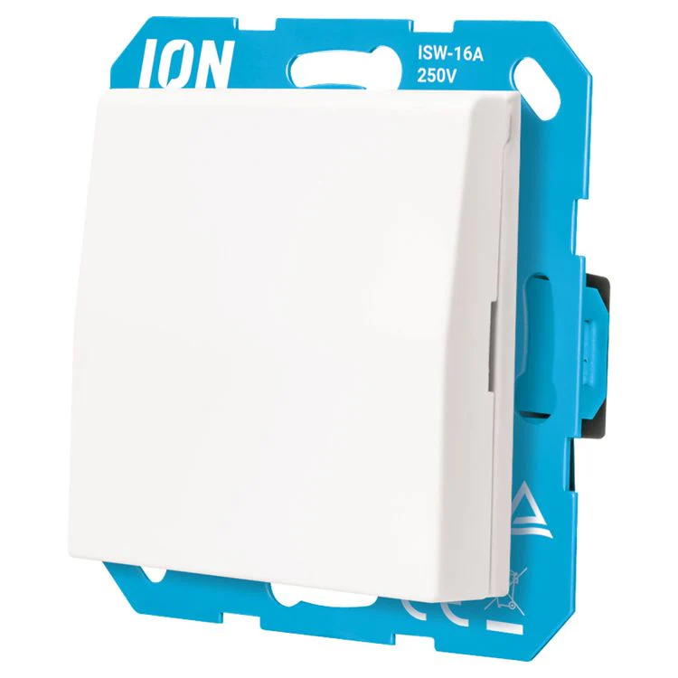 ION Industries inbouw stopcontactdoos met klep 1-voudig randaarde wit - Image 3