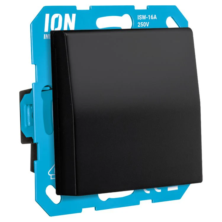 ION Industries inbouw stopcontactdoos met klep 1-V randaarde zwart - Image 2