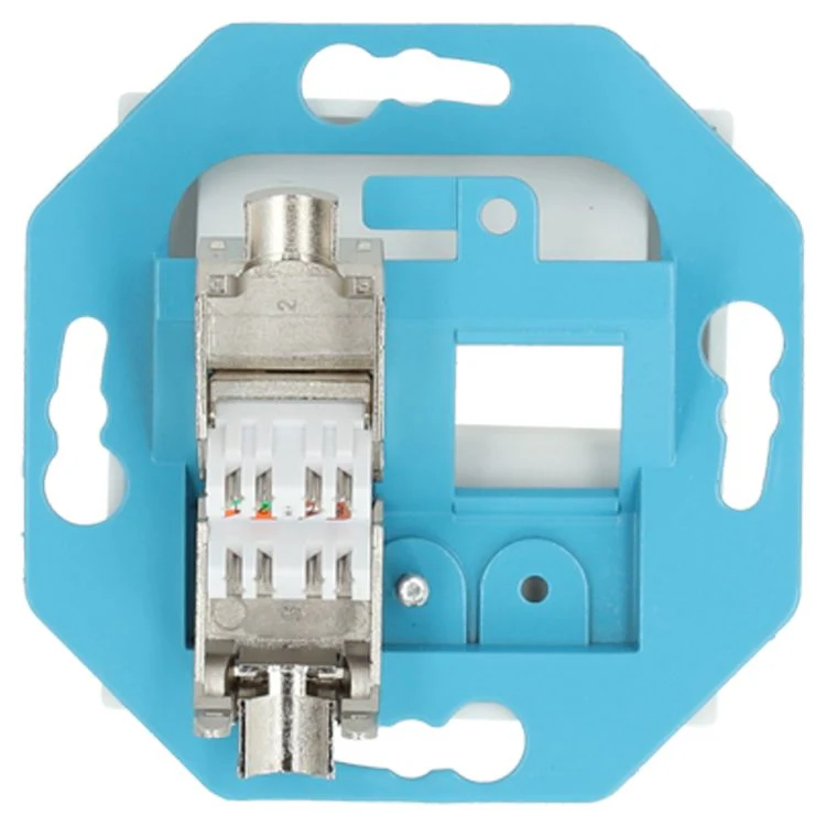 ION Industries inbouw stopcontactdoos CAT6 1-voudig wit - Image 2