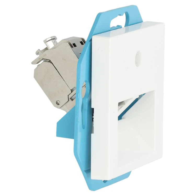 ION Industries inbouw stopcontactdoos CAT6 1-voudig wit - Image 4