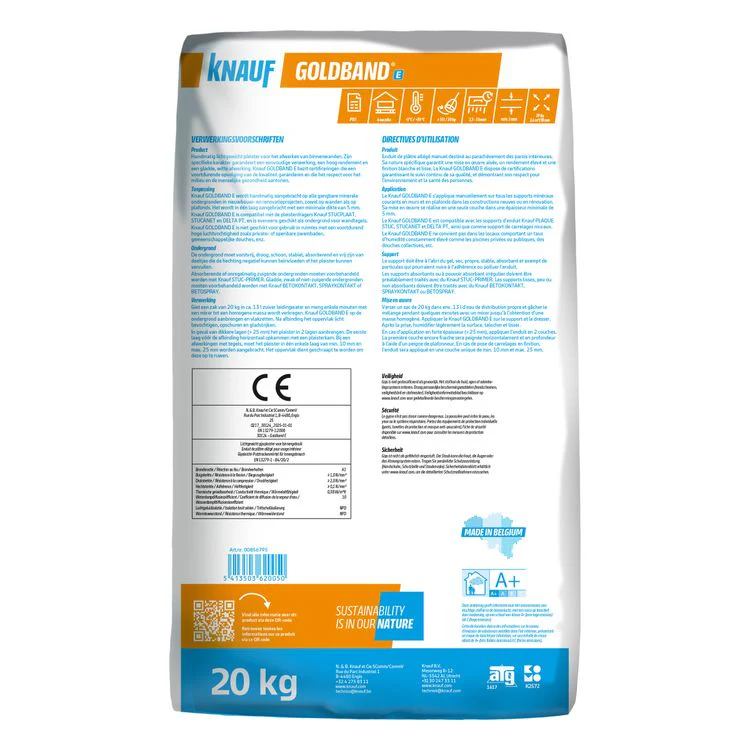 Knauf Goldband E pleistergips wit 5mm 20kg - Image 2