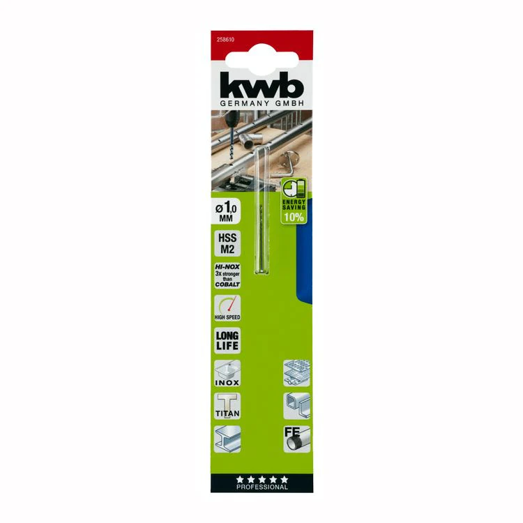 KWB Hi-Nox HSS metaalboor ø1mm - Image 2