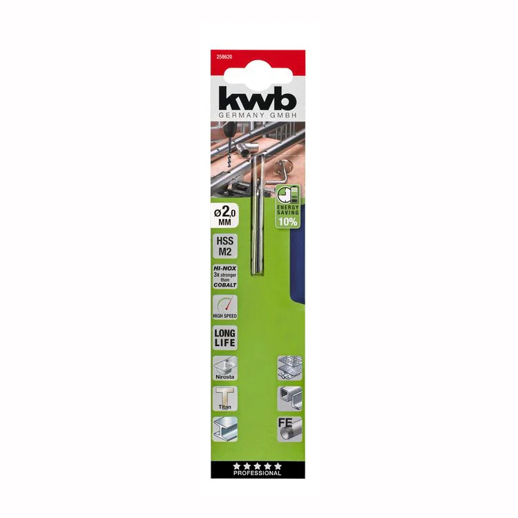 KWB Hi-Nox HSS metaalboor ø2mm - Image 2