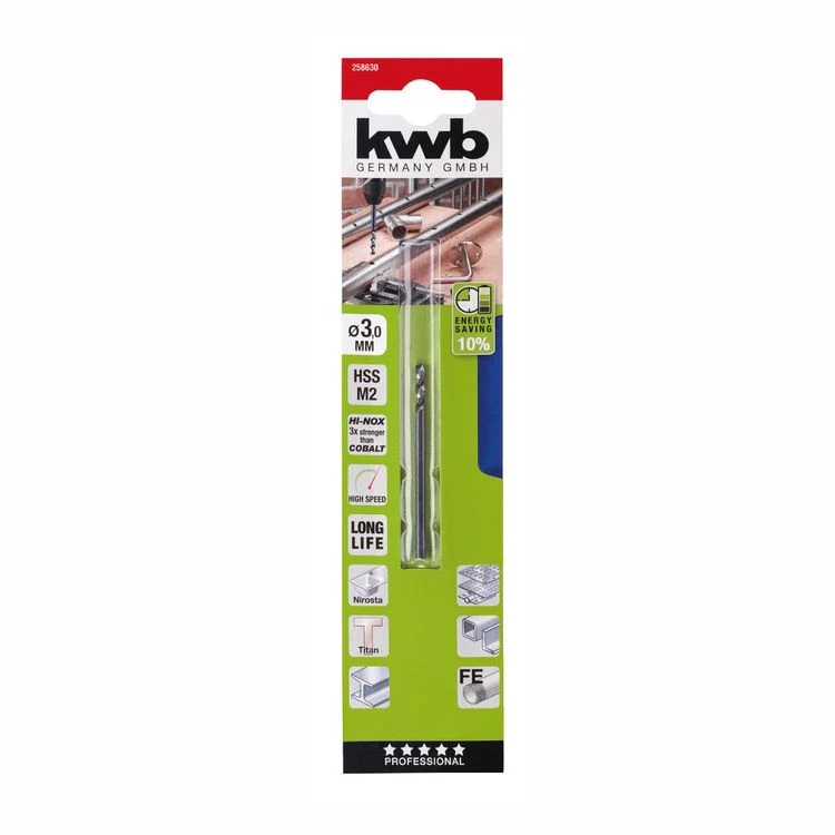 KWB Hi-Nox HSS metaalboor ø3mm - Image 2