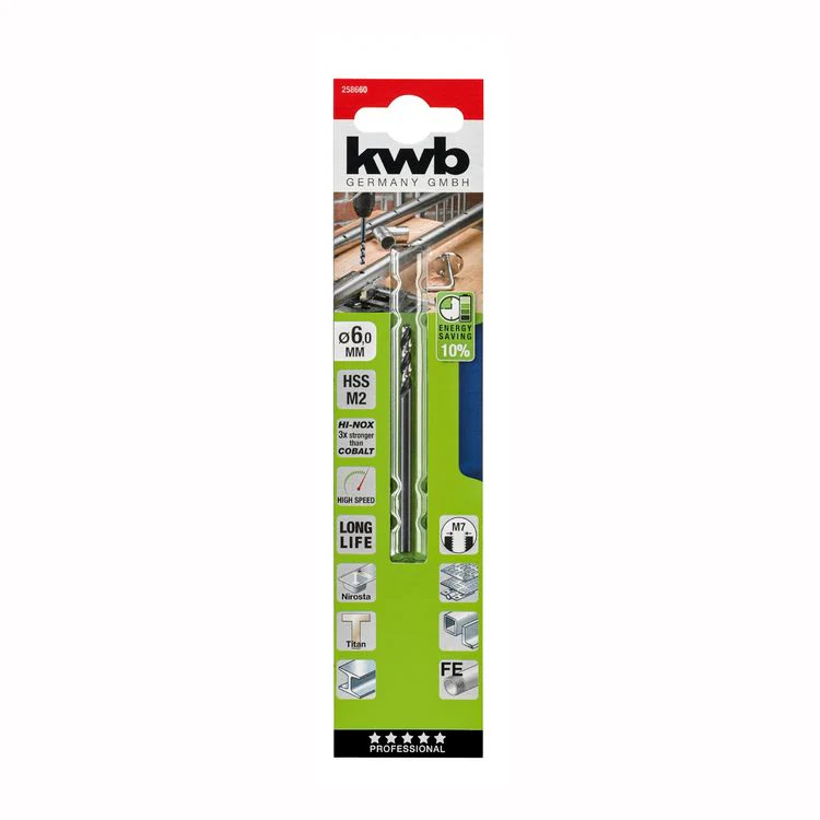 KWB Hi-Nox HSS metaalboor ø6mm - Image 2
