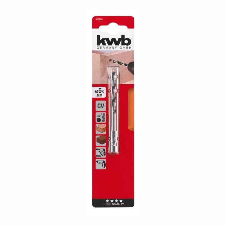 KWB houtboor 1/4'' 6-kant Ø5mm - Image 2