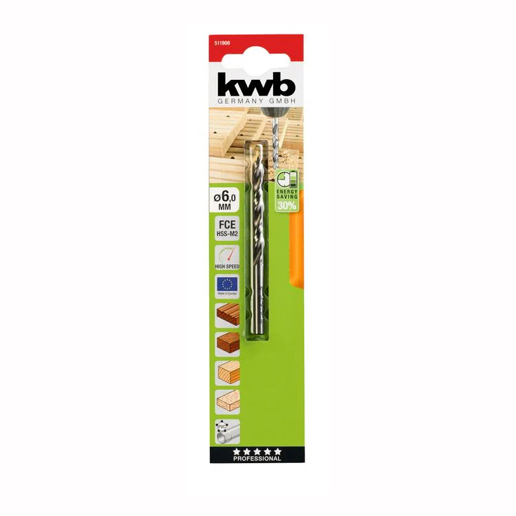 KWB HSS hardhoutboor ø6mm - Image 2