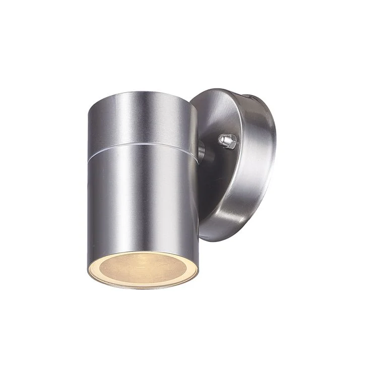 Led's Light LED buiten wandlamp Cylinder kantelbaar RVS