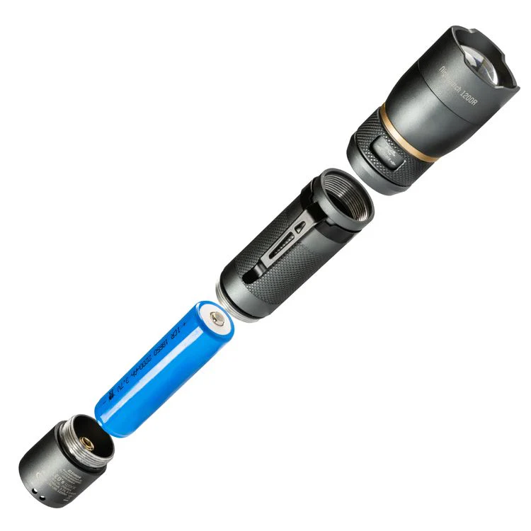 Led's Work LED zaklamp alu antraciet oplaadbaar 1200LM ⌀3,5x15,2cm - Image 3