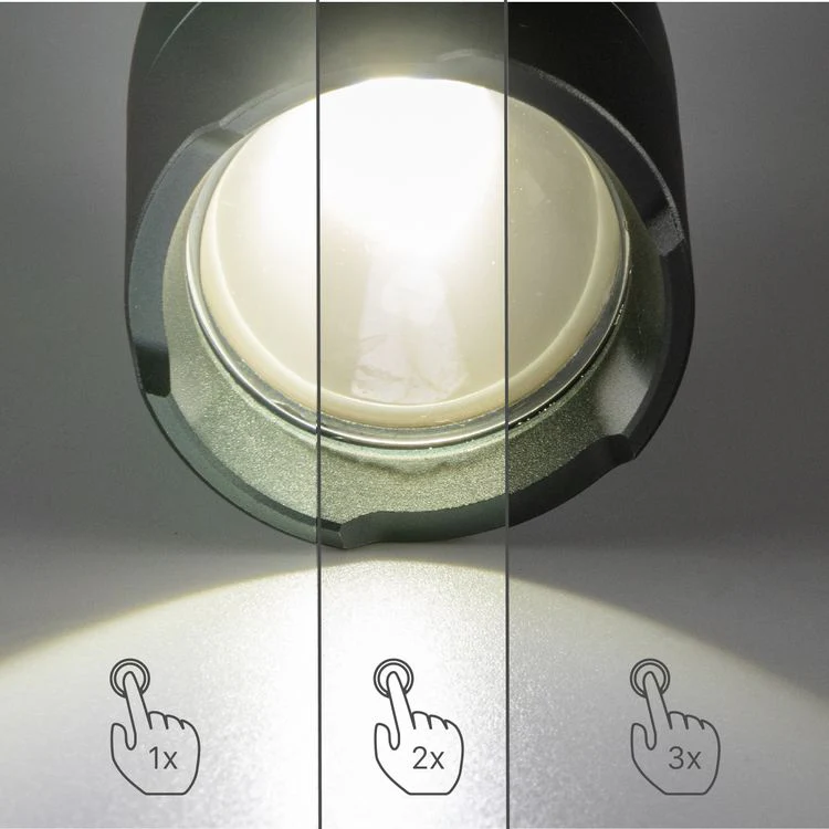 Led's Work LED zaklamp alu antraciet oplaadbaar 1200LM ⌀3,5x15,2cm - Image 4