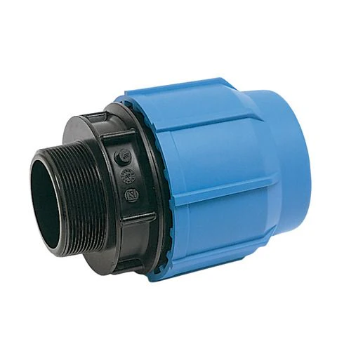 Martens klemkoppeling hoge druk PVC 16x3/4" buitendraad