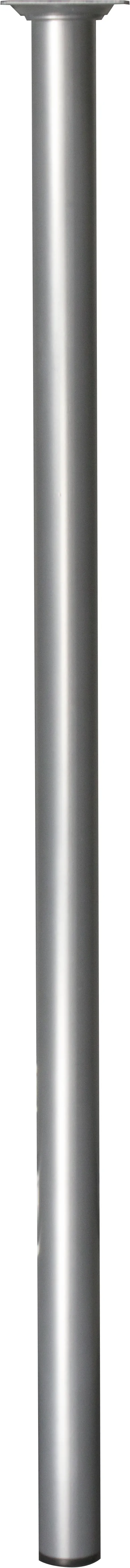 Meubelpoot rond aluminium zilver ⌀3x75cm