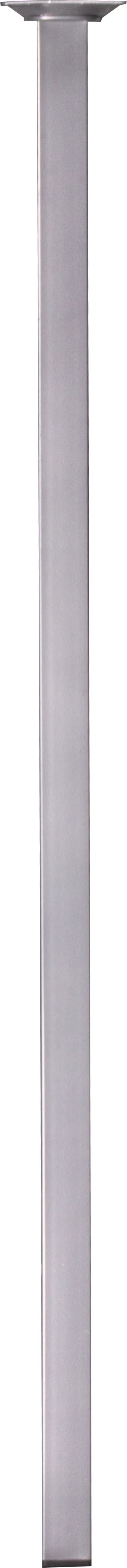 Meubelpoot vierkant aluminium zilver 2,5x2,5x75cm
