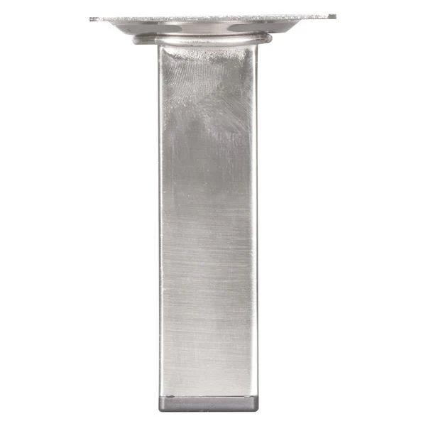 Meubelpoot vierkant RVS zilver 2,5x2,5x10cm