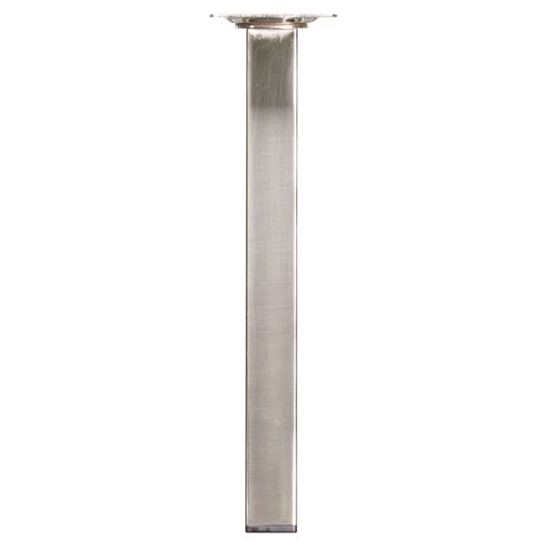 Meubelpoot vierkant RVS zilver 2,5x2,5x25cm