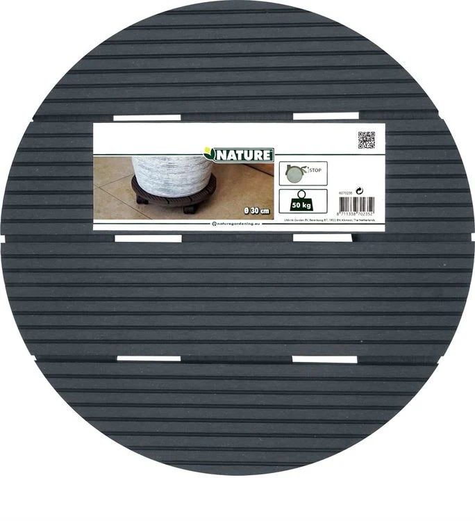 Nature planttrolley rond antraciet wpc ⌀30cm 50kg - Image 2